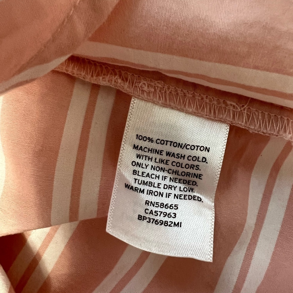B.P. Off the Shoulder Pink Striped Blouse | Size XS - Picture 11 of 12